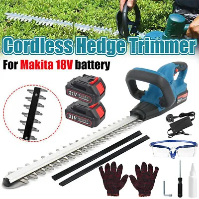 21V Brushless Cordless Electric Hedge Trimmer Garden Cutter Batteries For Makita • £69.99