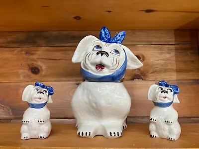 1940s Shawnee Muggsy The Toothache Dog Cookie Jar W/ Salt & Pepper Shakers • $199.99