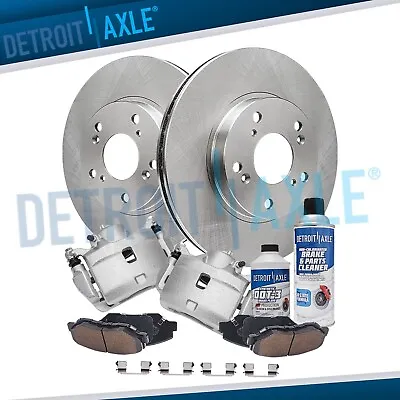 8BFront Disc Rotors + Brake Calipers & Ceramic Brake Pads For Honda Element CR-V • $188.65