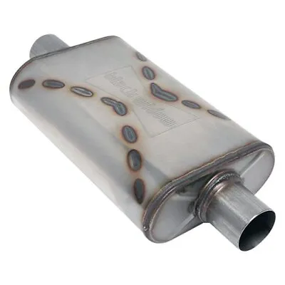 Black Widow Venom 250 Series SS Oval Gray Exhaust 3 In Muffler Universal BW002-C • $130.25