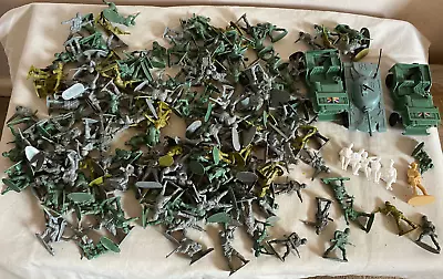 Large Quantity Of  1/32 Scale Soldiers & Tanks Jeep Job Lot WW2 Figures Plastic • £29.99