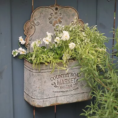 Vintage Garden Wall Mounted Planter Plant Pot Country Outdoor Gift UK • £28.99