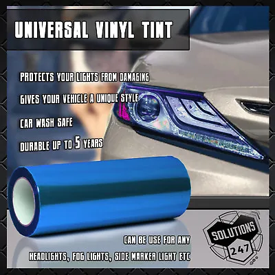 2X Blue Protective Vinyl Film Tint Headlight Taillight Fog Wrap 12 X24  1x2 FT • $7.50