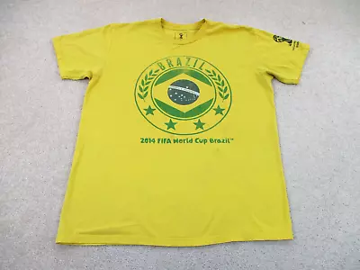 Brazil Shirt Adult Medium Yellow Green Brasil MLS Soccer Football Mens A95* • $18.88