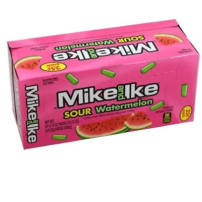 Mike And Ike Sour Watermelon Chewy Candies - Case Of 24 0.78-oz. Box • $16.99