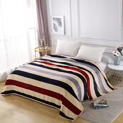 Bed Blanket Queen King Faux Fur Fleece Soft Warm Couch Sofa Throw Mink Reversibl • $29.99