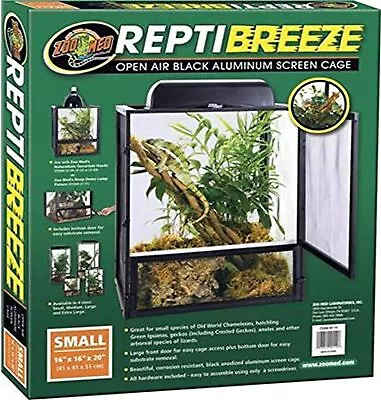 Zoo Med ReptiBreeze Open Air Screen Cage Small 16 X 16 X 20-Inches • $89.09