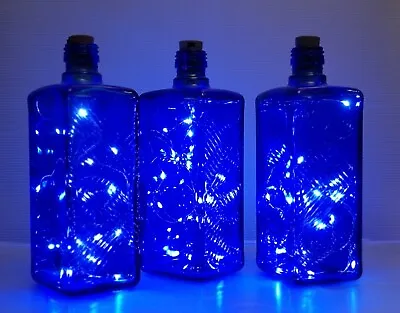 Haig Club Clubman Whisky Bottle Lights ( X 3) Blue Glass. FREE POST • £27