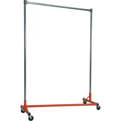 Z-rack Heavy Duty Clothes Rack 60  L X 84  Uprights Single Rail Orange 260841o • $324.85