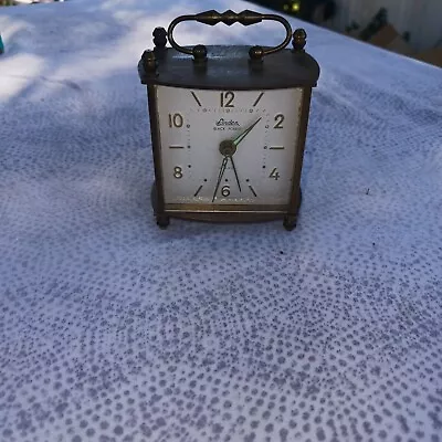 Vintage Linden Black Forest West Germany Brass Small Alarm Clock • $25