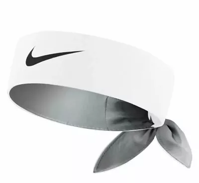 £14.49 • Buy Nike Tie Headband Bandana Dri Fit Su22 Tennis Sports Nadal White Official