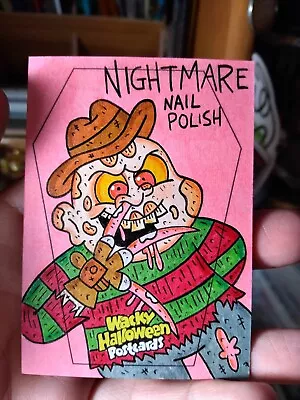 2023 Wacky Packages Halloween Sketch Card Nightmare Nail Polish Asher Slasher • $55