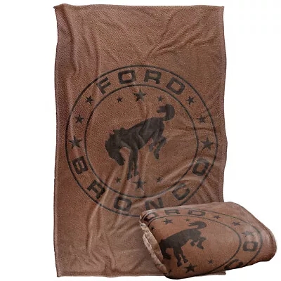 Ford Vintage Bronco Leather Logo Silky Touch Super Soft Throw Blanket • $32.99