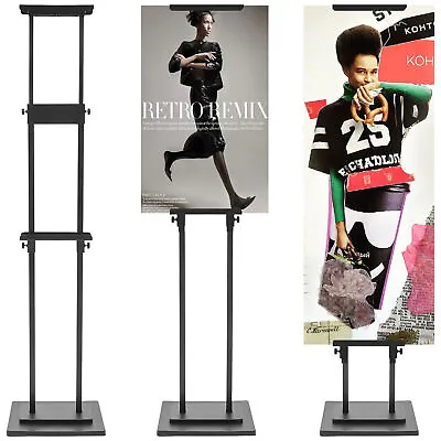 Adjustable Double-Sided Poster Stand Floorstanding Sign Stand Holder For Display • $23.75
