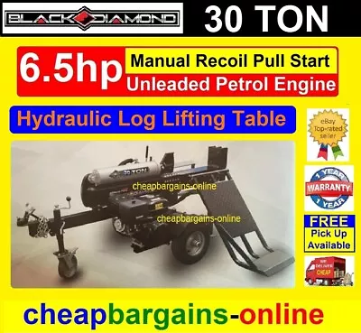 $2924.99 • Buy 30 Ton HYDRAULIC LOG SPLITTER 30 Ton WOOD SPLITTER PULL START HYD LIFTING TABLE