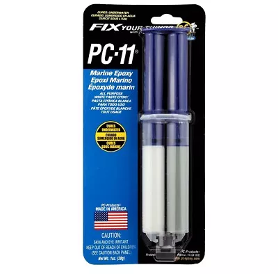 PC11 WHITE EPOXY CEMENTPASTE MARINE GRADE 1oz Syringe 00054983010112 • $16.99