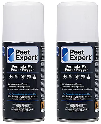 Carpet Moth Killer Insect Formula 'P+' Power Fogger (150ml) X2 • £17.95