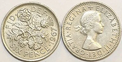 £1.35 • Buy 1953 To 1967 Elizabeth II Cupro-Nickel Sixpence Your Choice Of Date  / Year