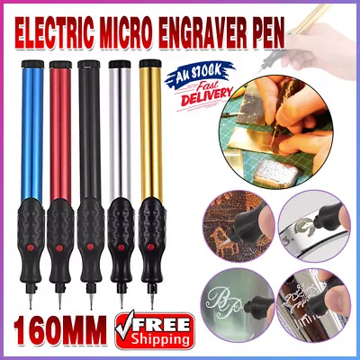 Tool Ceramic Metal Wood Engraving Pen Glass Electric Micro Engraver Diamond AU • $18.99