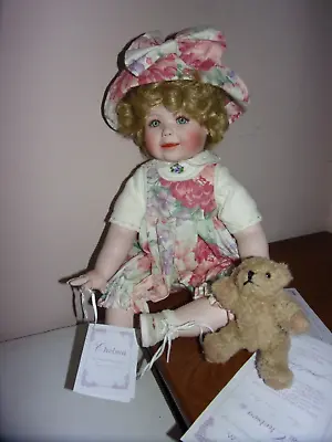£19.95 • Buy The Hamilton Collection=18 Porcelain Doll-Chelsea With Teddy-certificated - SALE