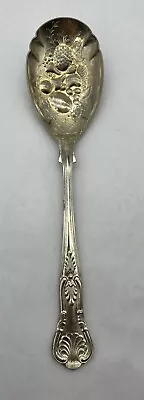 Vintage EPNS A1 Sheffield England Ornate Serving Spoon Fruits & Nuts Silverplate • $17.95