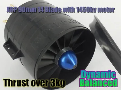 XRP 90mm 14 Blade EDF Unit  1450Kv  Thrust 3020g  For 6s  Dynamic Balanced  NIB • $105