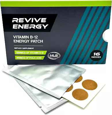 Vitamin B12 1200Mcg Energy Patches (Pack Of 16) - Feel A Boost In Energy • £12.65