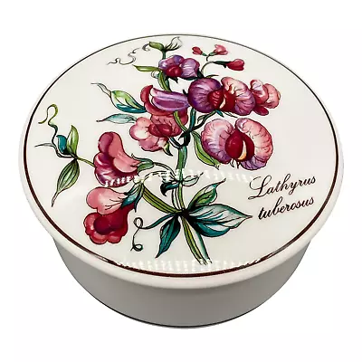 Villeroy And Boch Botanica Lathyrus Tuberosus Flowers Porcelain Trinket Box • $100