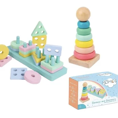 Momo Montessori Toys For Toddlers - A Set Of Wooden Toys  • $14.99