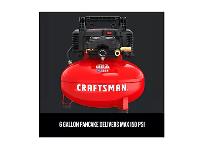 CRAFTSMAN Pancake Air Compressor 6-gallon Oil-Free Portable Electric 150-PSI Max • $129.99