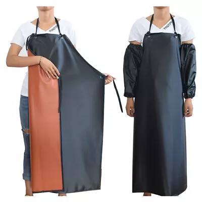 Heavy Duty Vinyl Waterproof Apron Kitchen Work Oil Stain Proof Industrial Apron • $10.92