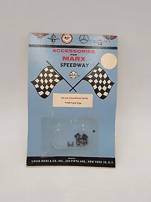 VINTAGE - MARX TOYS - SPEEDWAY HO AND INTERNATIONAL SERIES TRACK CLIPS - No.2103 • $8.88