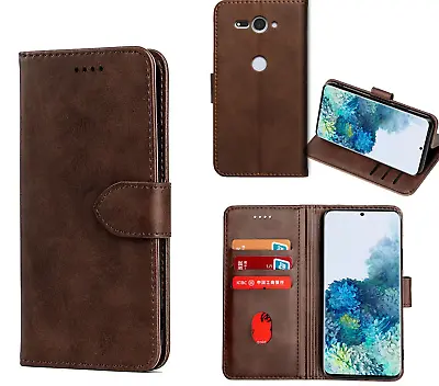 $8.90 • Buy Sony Xperia Xz2 Compact Wallet Case Cowhide Finish Pu Leather Card