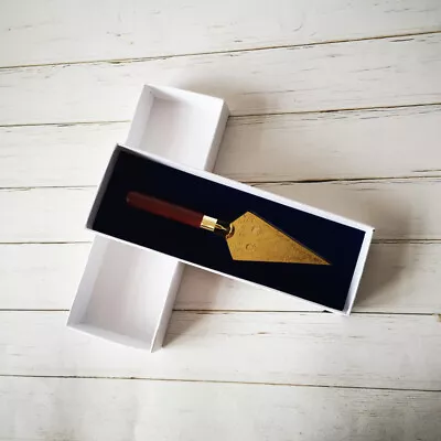 Masonic Trowel Master Gold Plating Engraving Metal Gold Plating Engraving T2 • $18.88