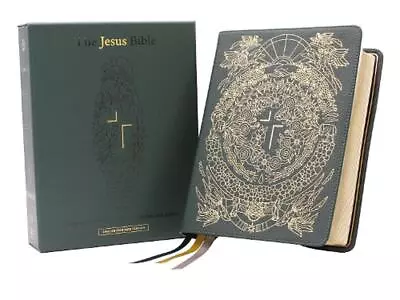 The Jesus Bible Artist Edition ESV Genuine Leather Calfskin Green Limited E • £108.08