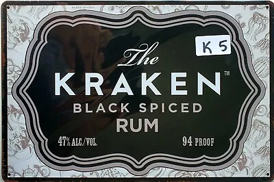 $9.95 • Buy Kraken Spiced Rum Release The Kraken Tin Signs Bar Shed & Man Cave AU Seller