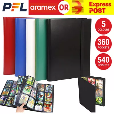 360/540 Cards Pocket Trading Card Binder 9 Pocket Trading Card Album Folder Case • $14.95