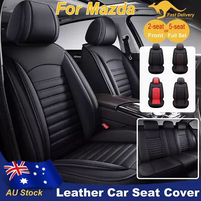 Premium 3D Leather Car Seat Covers Breathable Full Set/Front Cushions For Mazda • $145.36