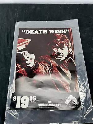 Charles Bronson Death Wish Paramount Rental Store/Video Store Poster • $10