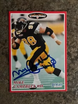 Signed In Person  MIKE CAMPBELL   CFL  Hamilton Tiger Cats   JOGO # 138   1996 • $2.94