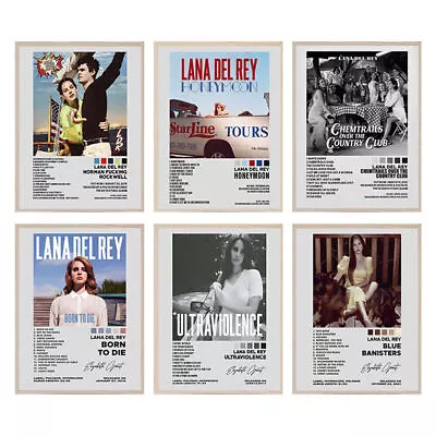 6Pcs Lana Del Rey Posters Music Album Cover Home Aesthetic Wall Art Decors Gift♛ • £7