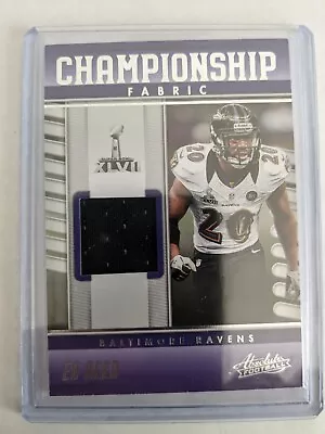 🏆2023 Panini Absolute Championship Fabric Patch ED REED #CF-15 BALTIMORE RAVENS • $4.99