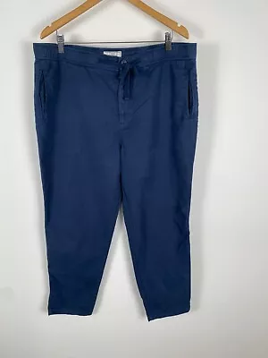 Fat Face Navy Chinos Trousers Size 18 • £10