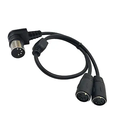 5 Pin Din Male To 2x 5 Pin Din Female Audio Adapter Connecter Y Splitter Cable • $7.69