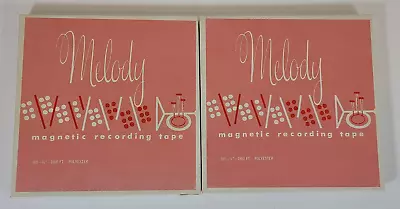 Vintage Melody Magnetic Recording Tape 169 Used Lot Of 2 - 1/4  - 1800 FT. • $12