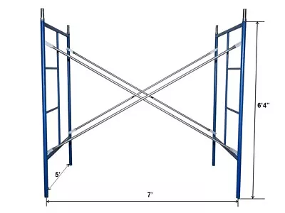 Lightly Used Blue Mason scaffolding 7'x 5'. Best Offer • $175