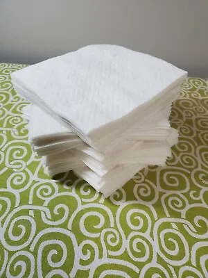 Set Of 50 ~ 6.5  Precut Quilt Batting Squares Rag Quilts 80/20 Poly/Cotton • $15