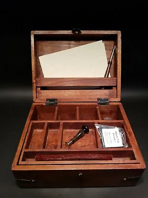 Antique Vintage Style Travel Wood Writing Set Desk Box • $110