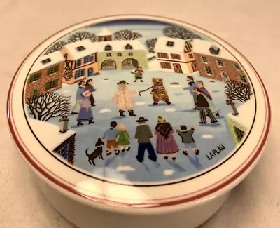 Villeroy & Boch Naif Christmas Decorative Bowl With Porcelain Lid 4.75” • $12