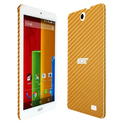 $20.64 • Buy Skinomi Gold Carbon Fiber Skin & Screen Protector For Acer Iconia One 8 B1-850
